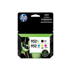 HP 952XL High Yield Black And HP 952 Cyan/Magenta/Yellow Ink Cartridges, Pack Of 4