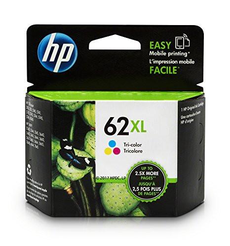 HP 62XL Tri-color High Yield Original Ink Cartridge (C2P07AN)