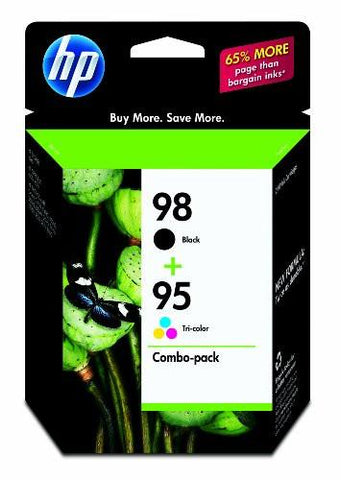 HP 98 Black & 95 Tri-color Original Ink Cartridges, 2 Cartridges (CB327FN)
