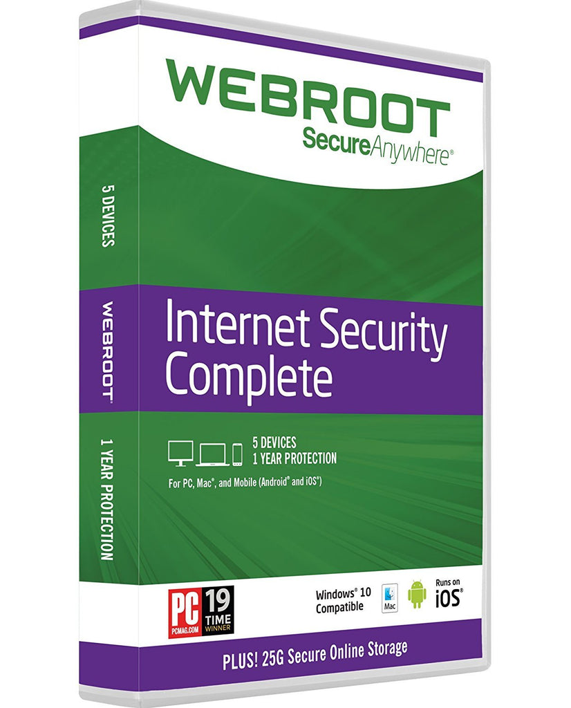 Webroot Internet Security Complete + Antivirus | PC/Mac Disc | 3 Device | 1 Year