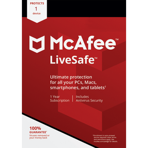 McAfee LiveSafe - 1-Year / 1 Device - Global
